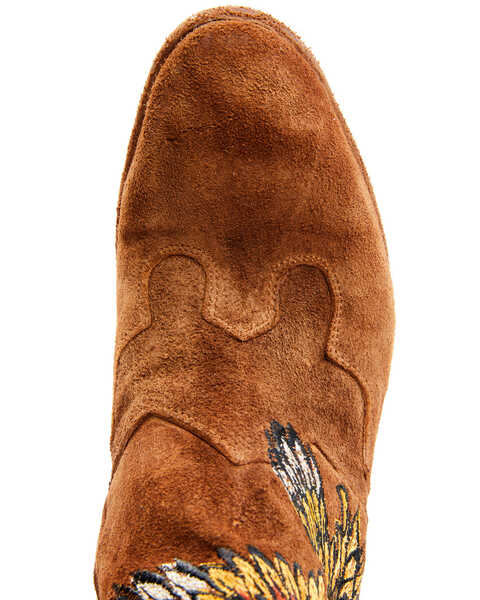 Image #6 - Marco Delli Women's Embroidered Eagle Fashion Booties - Round Toe, Cognac, hi-res