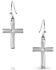 Montana Silversmiths Women's River Of Lights Opal Cross Earrings, Silver, hi-res