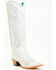 Image #1 - Corral Women's Crystal Embroidered Tall Western Boots - Snip Toe, White, hi-res