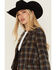 Image #2 - Sadie & Sage Women's Plaid Print Blazer, Navy, hi-res