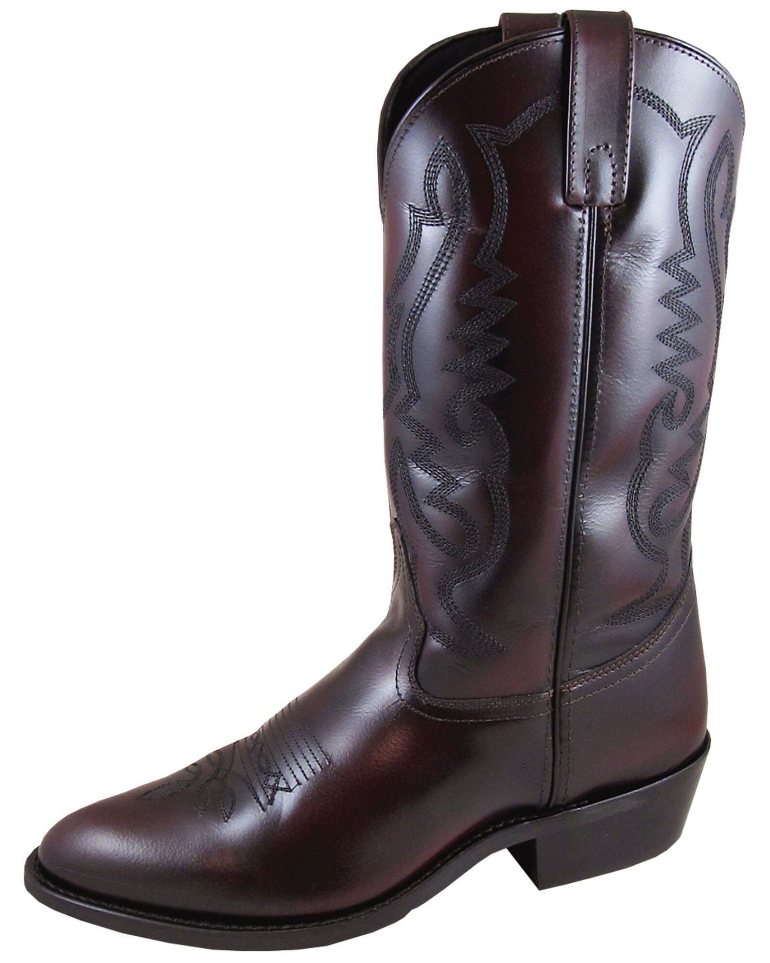 Image #1 - Smoky Mountain Men's Denver Cherry Western Boots - Round Toe, Black Cherry, hi-res