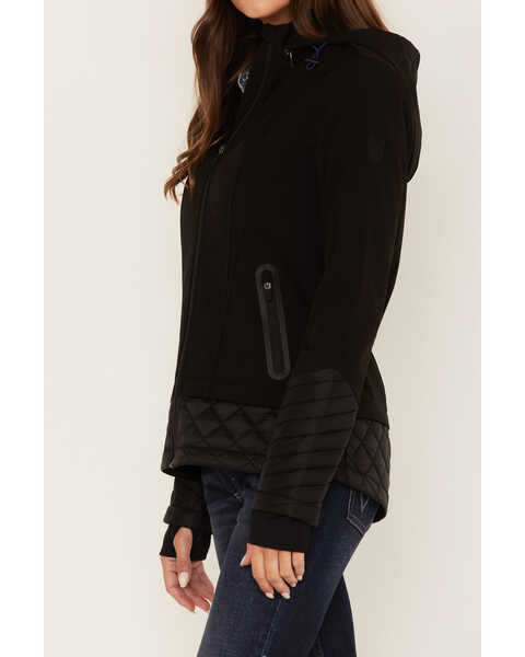 Image #3 - RANK 45® Women's Seliana Hooded Hybrid Softshell Jacket, Black, hi-res