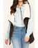 Cripple Creek Women's Pine Cone Faux Shearling Wrap Vest, Brown, hi-res