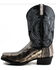 Image #3 - Dan Post Men's Karung Snake Exotic Western Boots - Square Toe , Black, hi-res