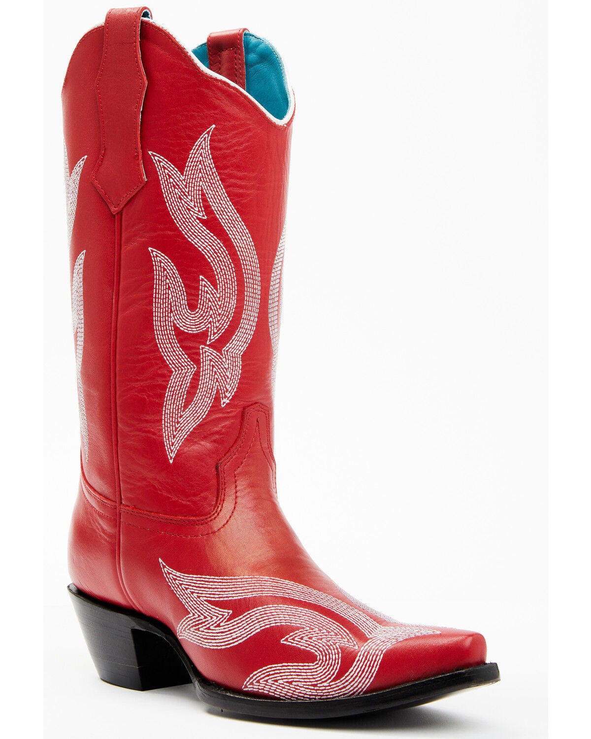 Planet Cowboy Women's Candy Cane Western Boots - Snip Toe, Red, hi-res