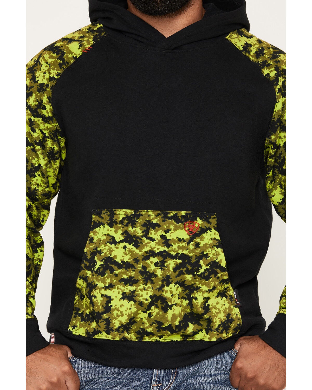 Image #3 - Ariat Men's FR DuraStretch Patriot Hoodie, Black, hi-res