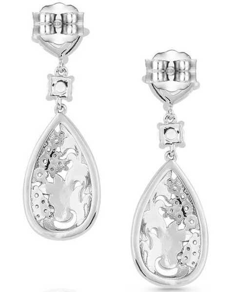 Montana Silversmiths Women's Moonlight Garden Crystal Earrings, Silver, hi-res
