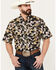 Image #1 - Ariat Men's Dex Classic Fit Floral Print Short Sleeve Button-Down Western Shirt, Black, hi-res