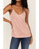 Image #3 - Vocal Women's Studded Faux Suede Cami Top, Mauve, hi-res