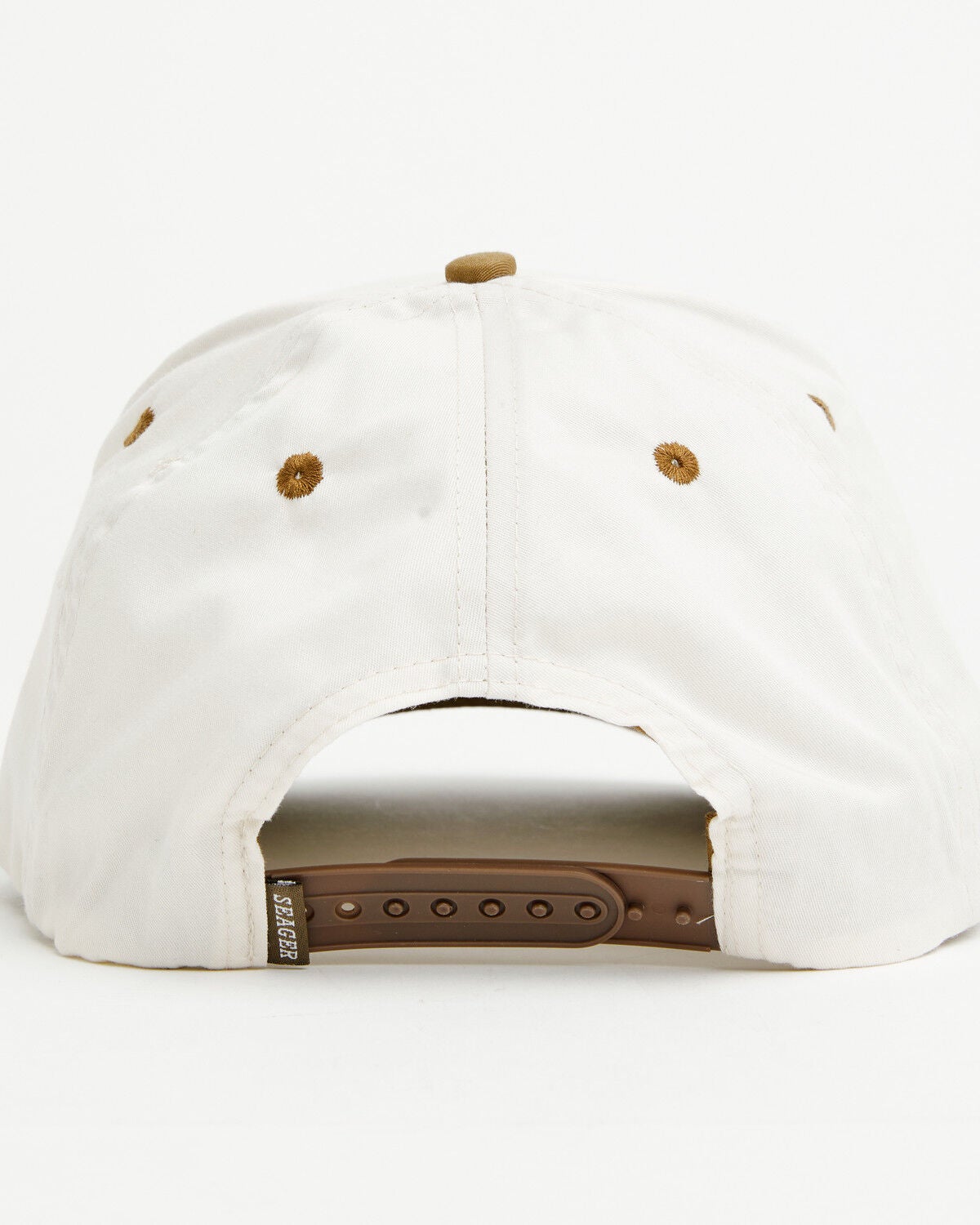 Image #4 - Seager Men's Branded Ball Cap, Cream/brown, hi-res