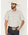 Image #1 - Gibson Trading Co Men's Southern Trail Plaid Print Short Sleeve Snap Western Shirt, Cream, hi-res