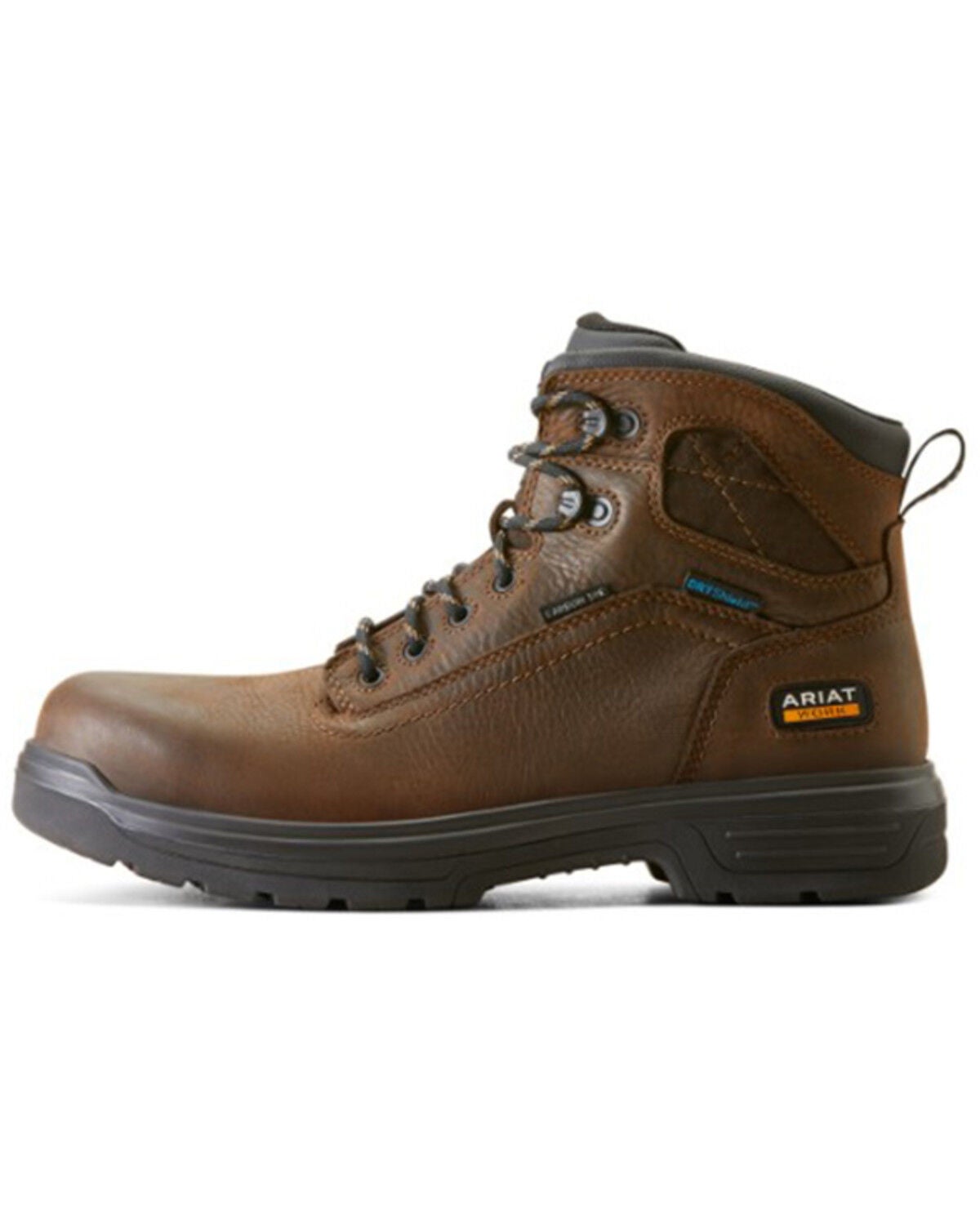 Image #2 - Ariat Men's Turbo Outlaw 6" Lace-Up Waterproof Work Boots - Carbon Toe, Brown, hi-res