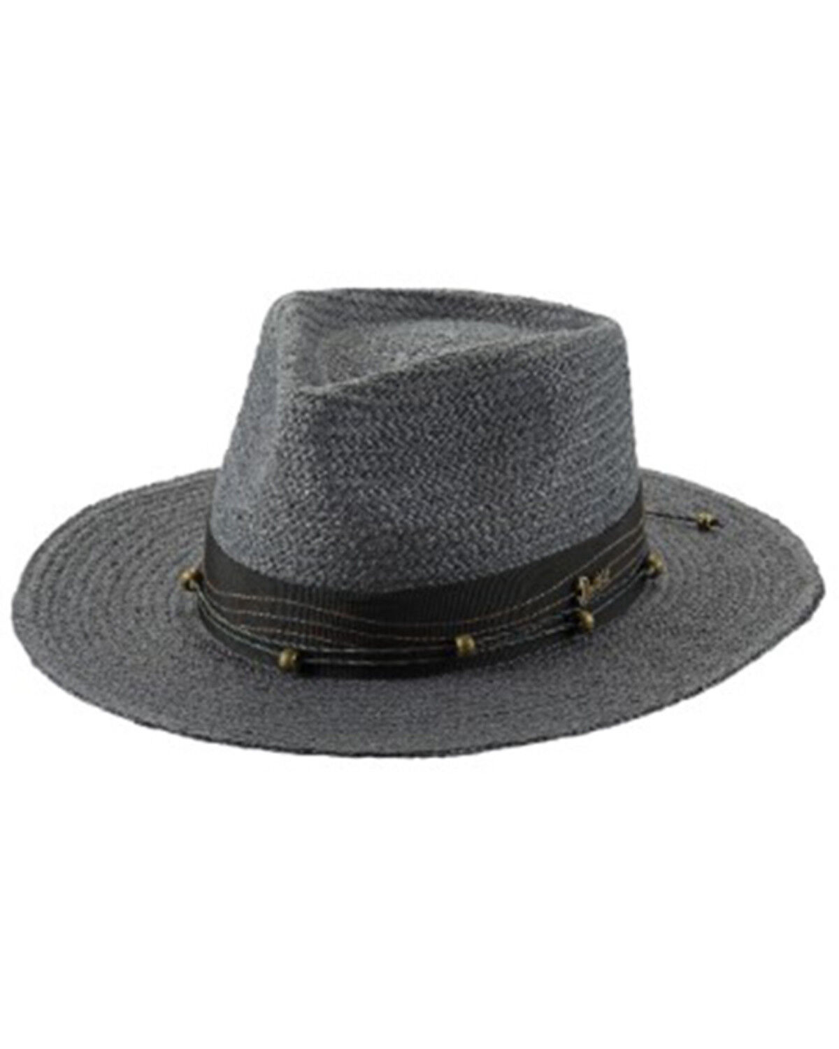 Image #1 - Bullhide Men's Words & Feelings Straw Fedora, Dark Grey, hi-res