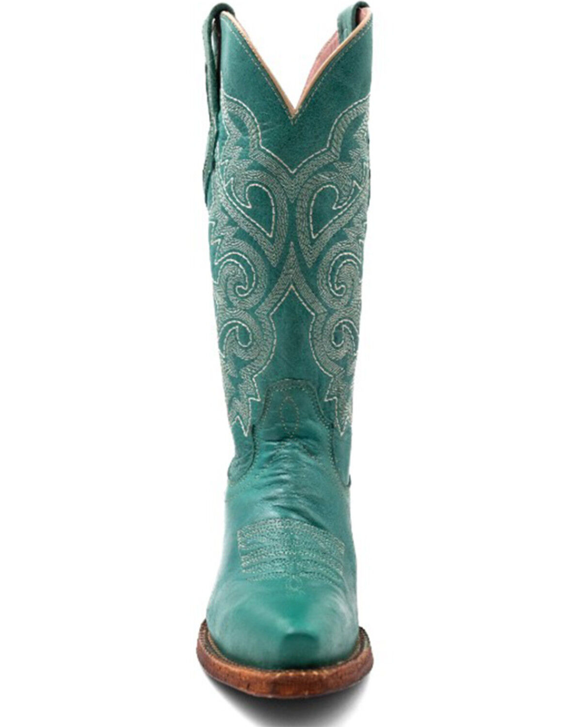 Image #4 - Ferrini Women's Mae Western Boots - Snip Toe, Turquoise, hi-res