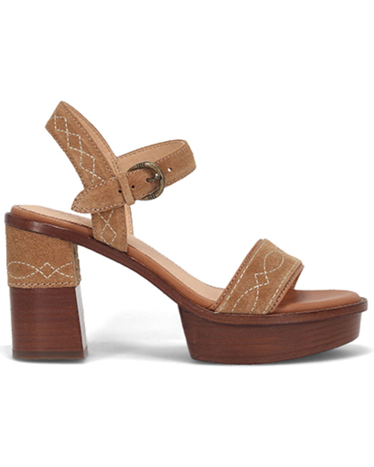 Image #2 - Frye Women's Pipa Woodstock Platform Sandal, Brown, hi-res