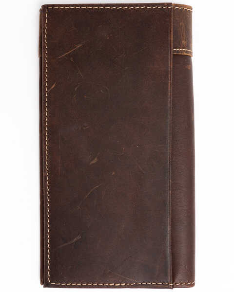Cody James Men's Rodeo Stitched Leather Wallet , Brown, hi-res