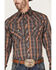 Image #3 - Resistol Men's Reid Plaid Print Long Sleeve Snap Western Shirt, Dark Grey, hi-res