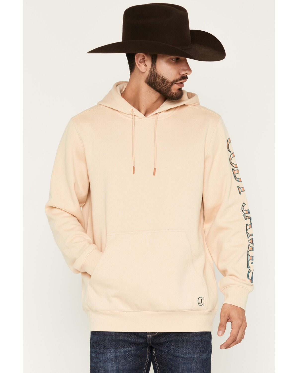 Cody James Men's Origin Logo Embroidered Hooded Sweatshirt, Tan, hi-res
