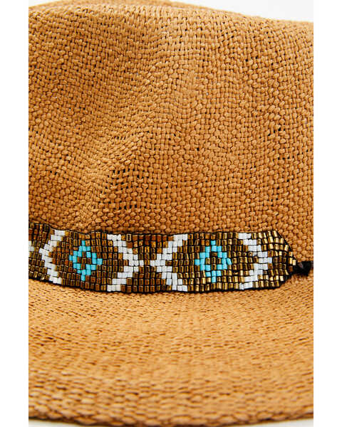 Image #2 - Nikki Beach Women's Straw Rancher Hat , Brown, hi-res