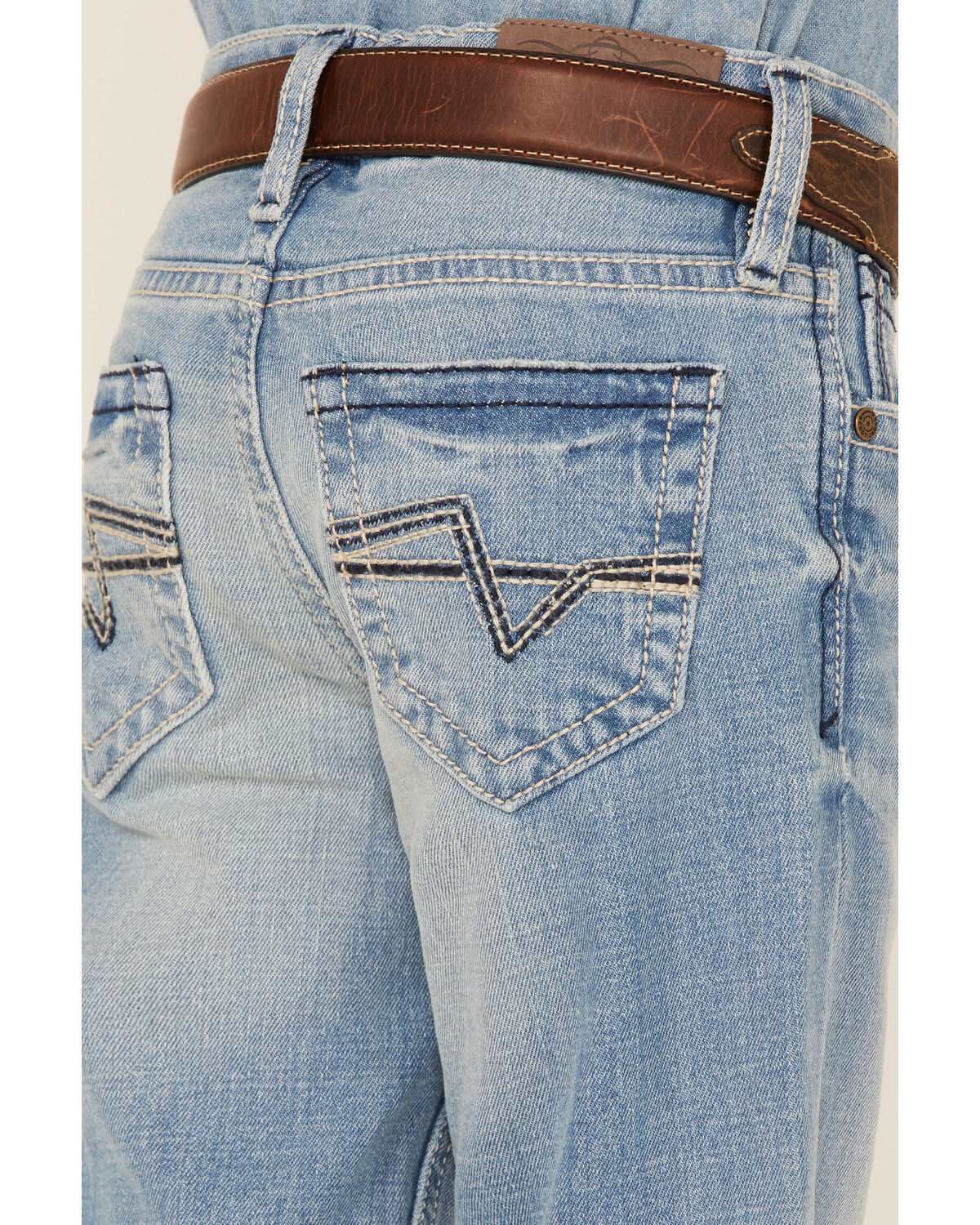 Image #4 - Cody James Boys' Arlo Light Wash Slim Bootcut Jeans, Blue, hi-res
