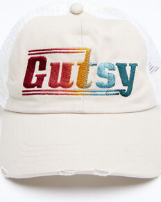 Idyllwind Women's Gutsy Embroidered Mesh-Back Ball Cap , Off White, hi-res