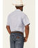 Wrangler Men's Chambray Rigid Cowboy Cut Short Sleeve Pearl Snap Work Shirt , Blue, hi-res