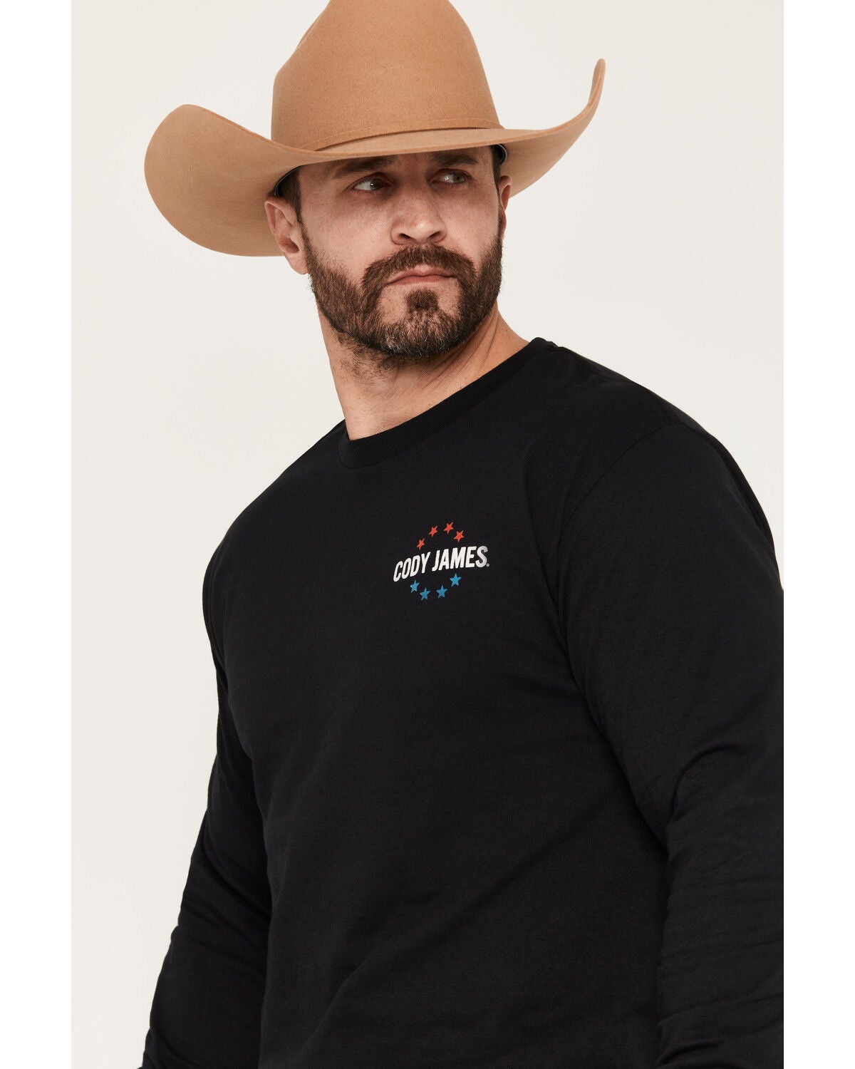 Image #2 - Cody James Men's American Legend Long Sleeve Graphic T-Shirt, Black, hi-res