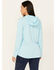 Image #4 - Ariat Women's Rebar Sunblocker Long Sleeve Hooded T-Shirt, Turquoise, hi-res