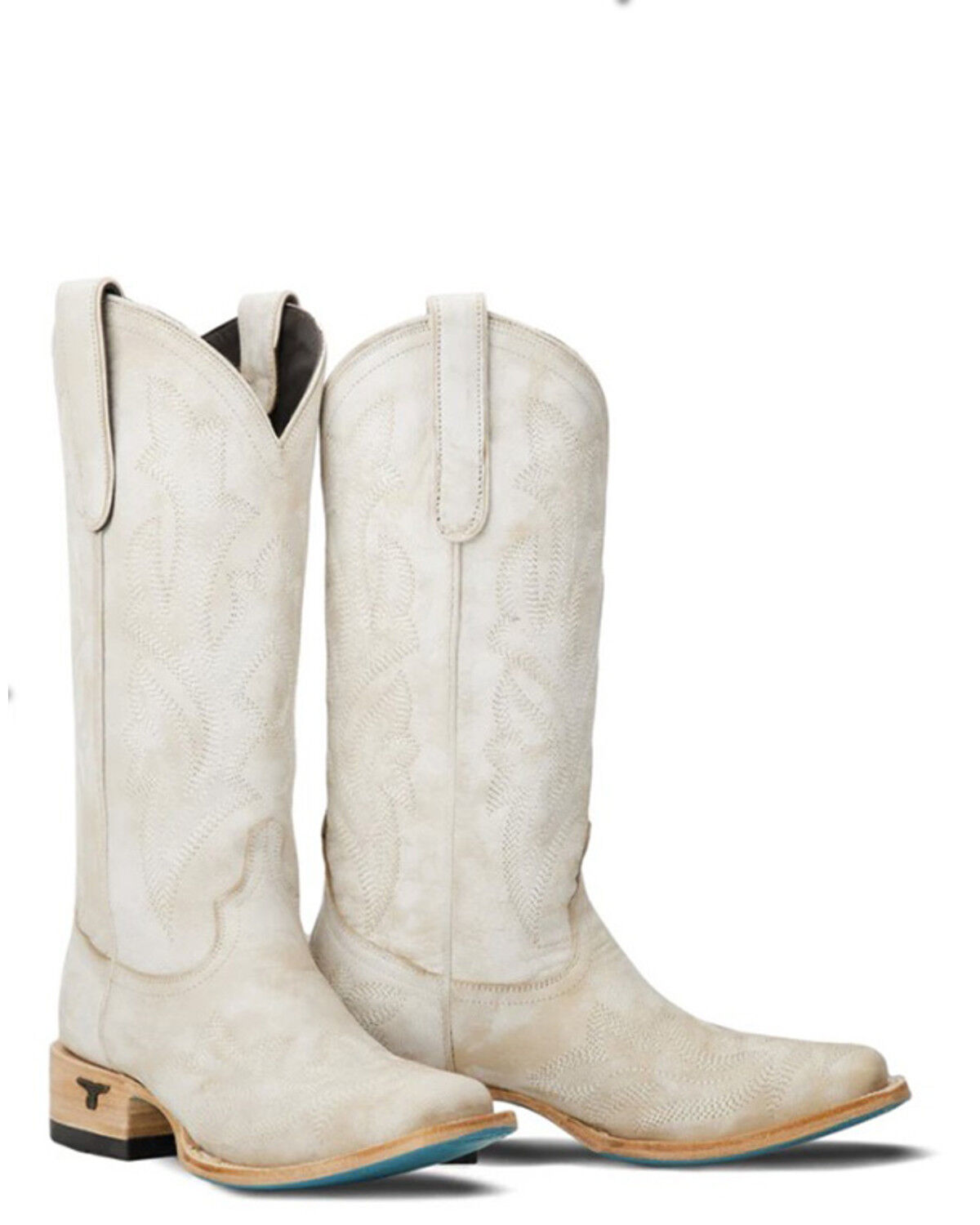 Image #1 - Lane Women's Saratoga Square Western Boots - Square Toe, Ivory, hi-res
