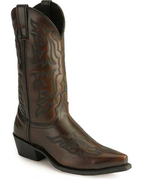 Image #1 - Laredo Men's Hawk Western Boots - Snip Toe, Burnt Apple, hi-res