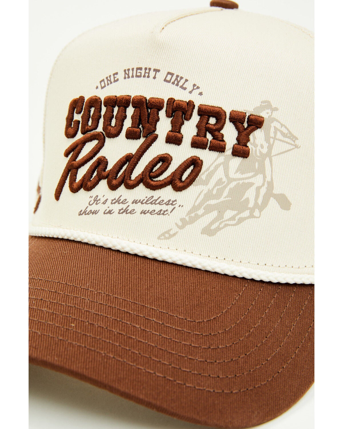 Image #2 - Idyllwind Women's Country Rodeo Ball Cap, Cream/brown, hi-res
