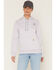 Image #1 - Carhartt Women's Relaxed Fit Midweight Logo Sleeve Graphic Hoodie, Purple, hi-res