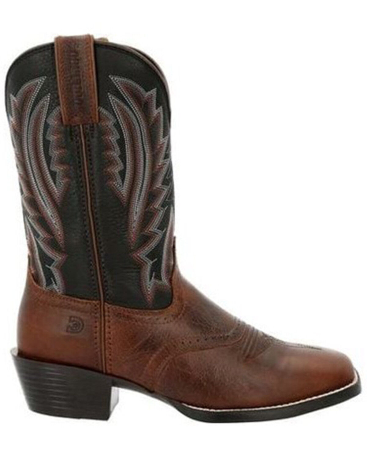 Image #2 - Durango Men's Westward Western Boots - Broad Square Toe, Black, hi-res