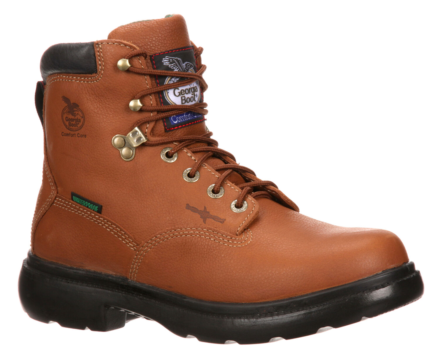 Image #1 - Georgia Boot Men's Farm and Ranch 6" Waterproof Boots, , hi-res