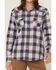 Image #3 - Ariat Women's FR Heritage Plaid Print Long Sleeve Snap Work Shirt, Oatmeal, hi-res