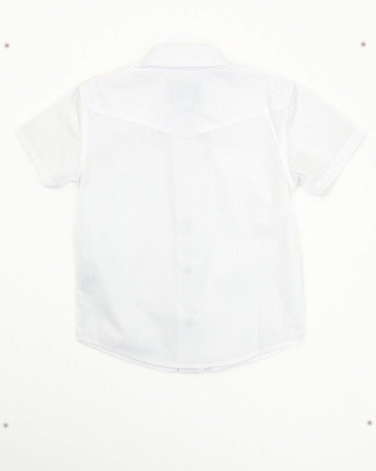 Image #3 - Gibson Trading Co Toddler Boys' Solid Short Sleeve Pearl Snap Western Shirt, White, hi-res