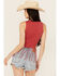 Image #4 - Rock & Roll Denim Women's Studded Fringe Tank, Red, hi-res