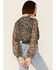 Image #3 - Lush Women's Floral Cropped Blouse, Black, hi-res