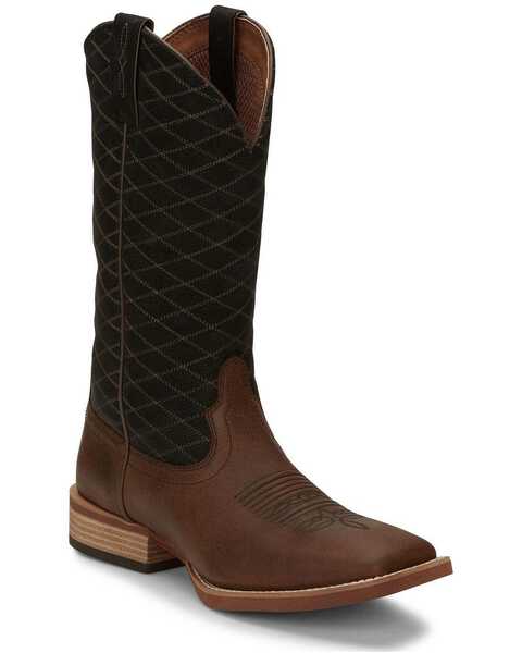 Justin Men's Cattler Brown Western Boots - Broad Square Toe, Brown, hi-res