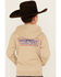 Image #1 - Wrangler Boys' Logo Hooded Sweatshirt, Cream, hi-res