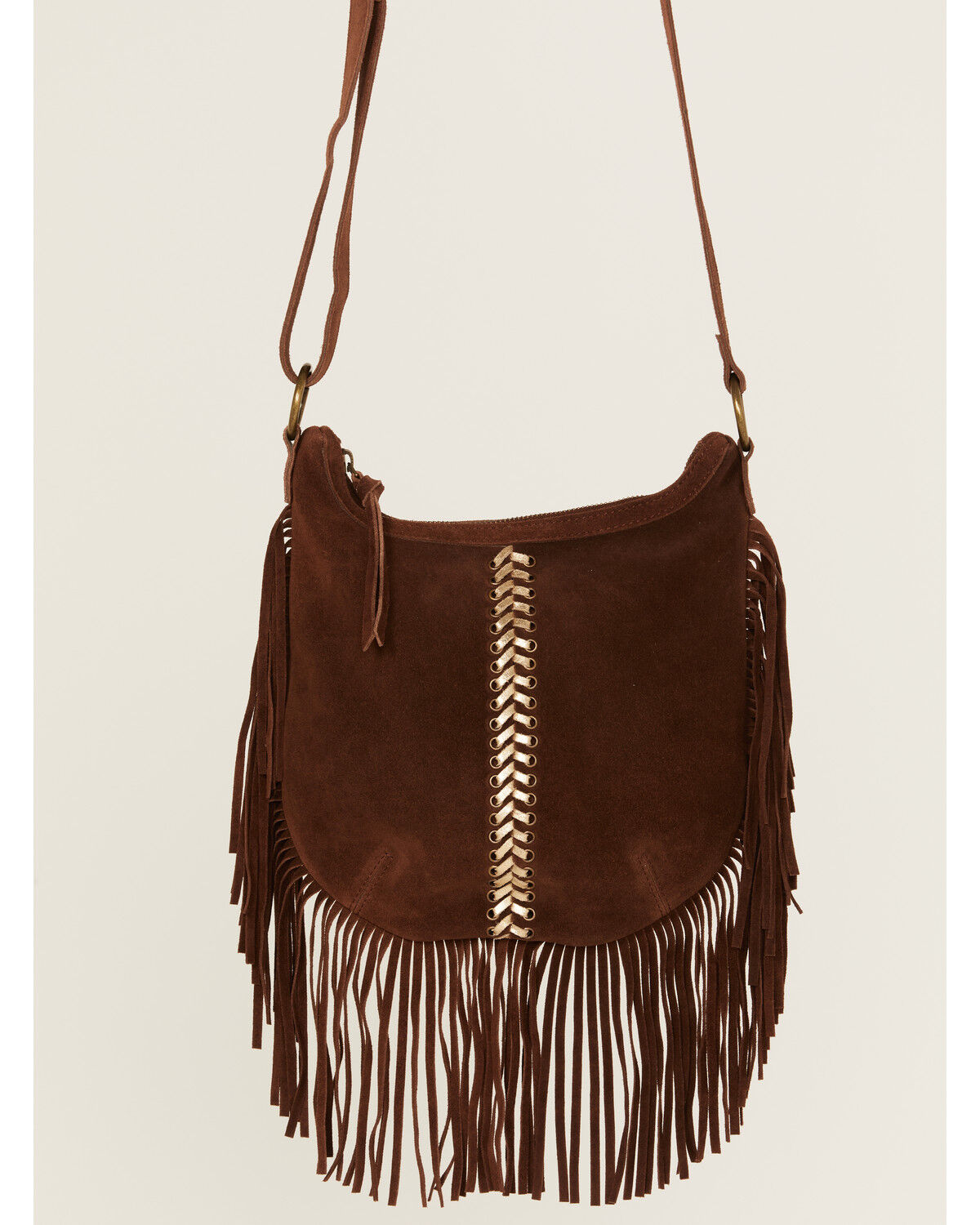 Image #2 - Idyllwind Women's Perlita Suede Crossbody Bag, Brown, hi-res