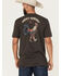 Image #1 - Ariat Men's Cocky Cowboy Short Sleeve Graphic T-Shirt, Charcoal, hi-res
