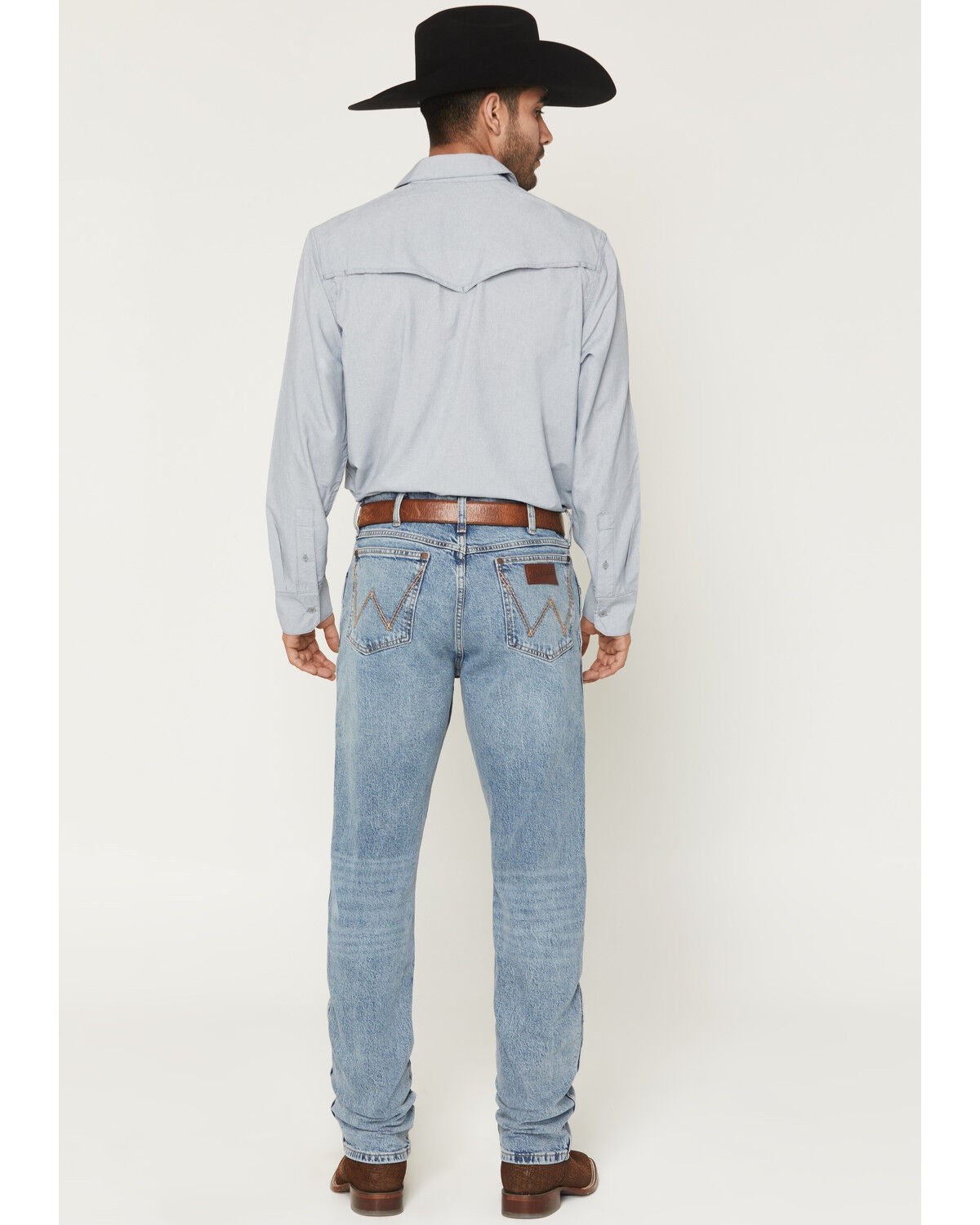 Image #3 - Wrangler Retro Men's 88MWZ Medium Wash Slim Straight Stretch Denim Jeans, Medium Wash, hi-res