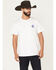 Image #2 - Bucking Chutes Men's Beer Cap Short Sleeve Graphic T-Shirt, White, hi-res
