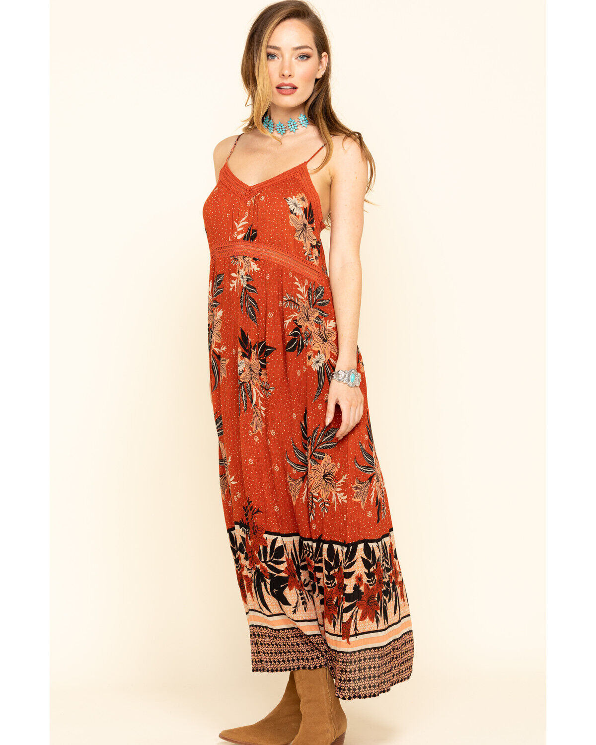 patrons of peace floral maxi dress