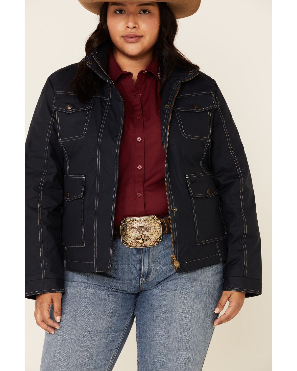 Image #3 - Outback Trading Co. Women's Contrast Stitch Lightweight Insulated Jacket - Plus, , hi-res