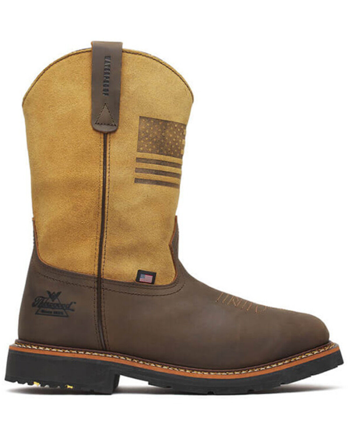 Image #2 - Thorogood Men's 11" Waterproof Wellington Work Boots - Soft Toe, Brown, hi-res