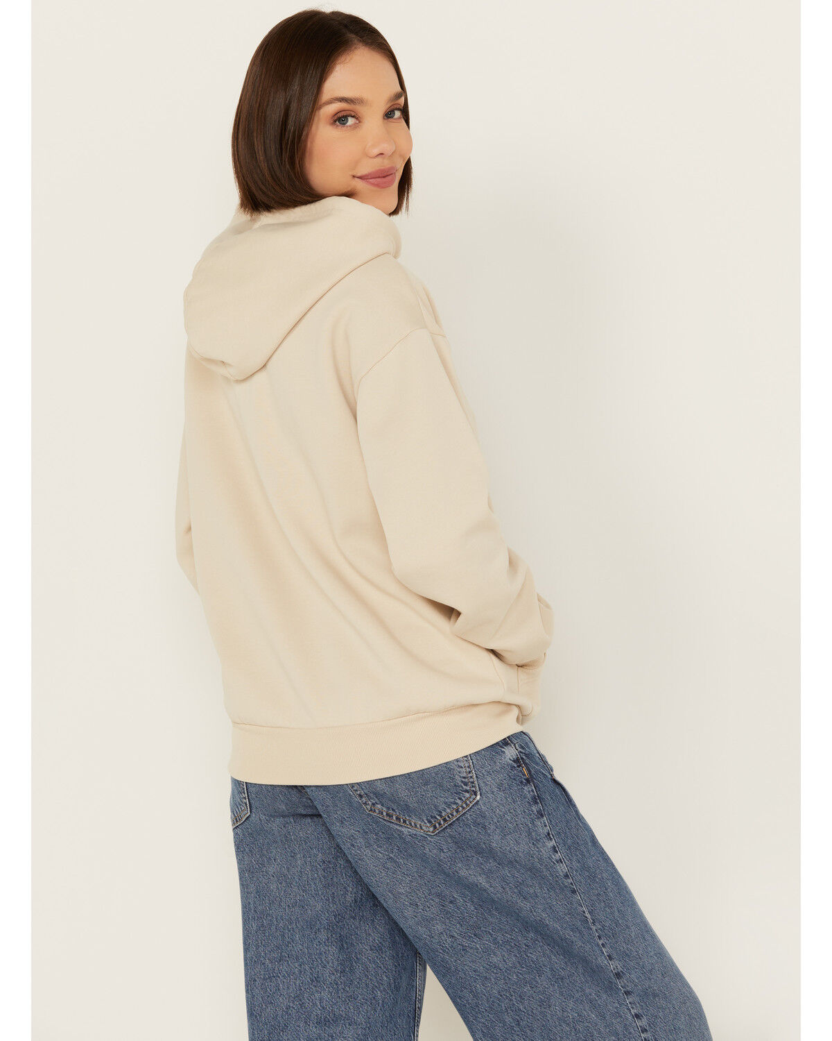 Image #4 - Youth In Revolt Women's Hold Horses Graphic Hoodie, Taupe, hi-res