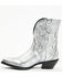 Image #3 - Free People Women's Way Out West Metallic Western Boots - Snip Toe, Silver, hi-res