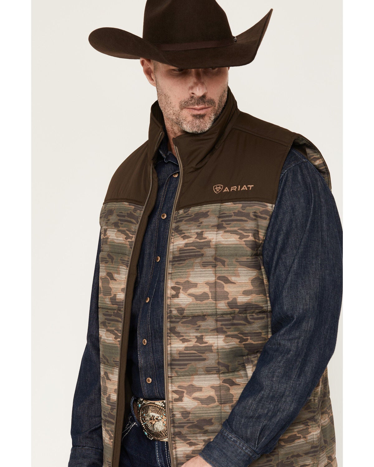 Image #2 - Ariat Men's Crius Concealed Carry Insulated Vest - Big, Camouflage, hi-res